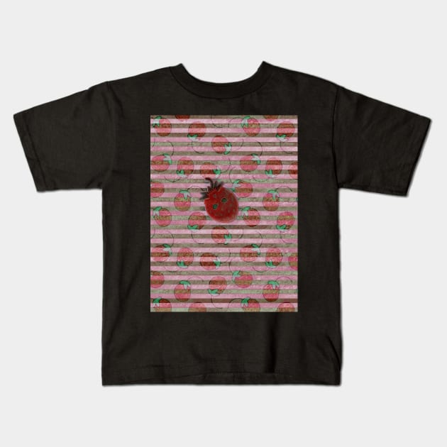 Strawverry Fields Kids T-Shirt by BoneArtPetite